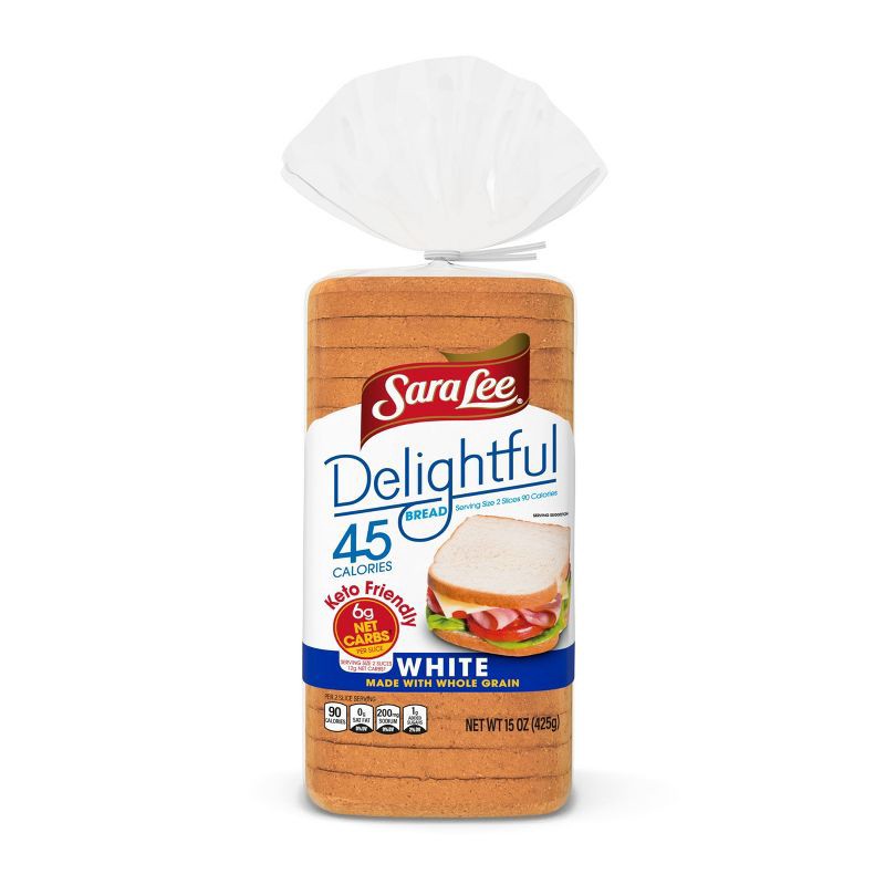slide 8 of 15, Sara Lee Delightful White with Whole Grain - 15oz, 15 oz