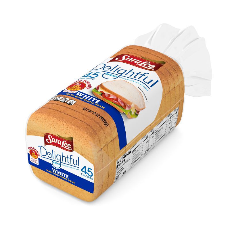slide 9 of 15, Sara Lee Delightful White with Whole Grain - 15oz, 15 oz