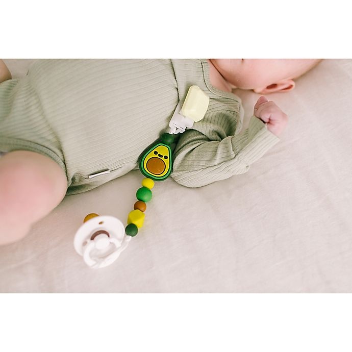 slide 2 of 6, Loulou Lollipop Darling Avocado Pacifier Clip - Green, 1 ct