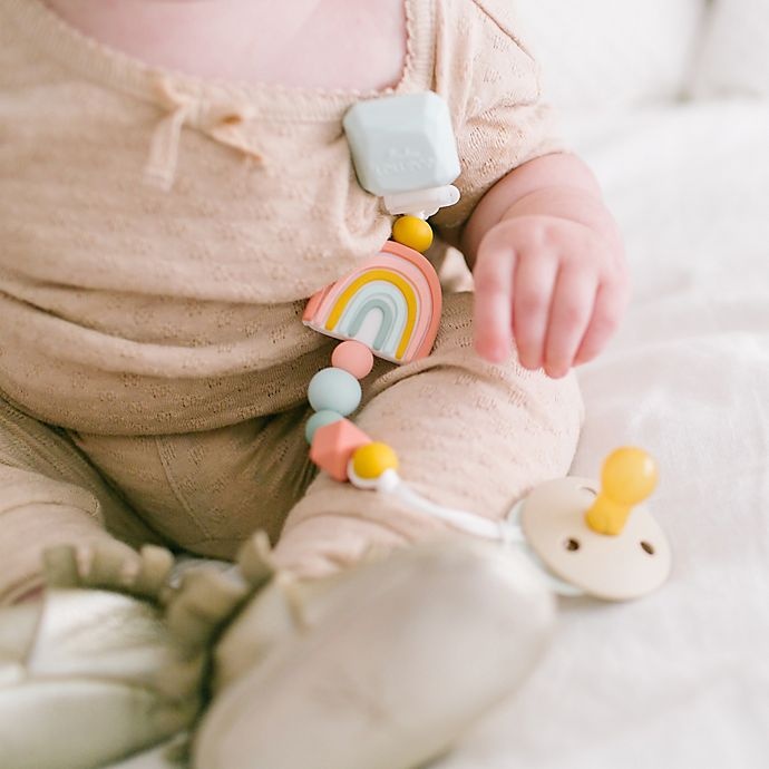 slide 2 of 4, Loulou Lollipop Darling Rainbow Pacifier Clip, 1 ct