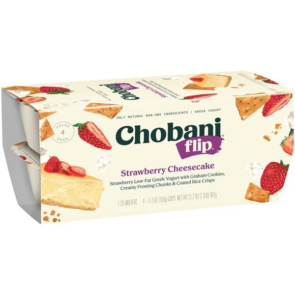 Chobani Flip LowFat Greek Yogurt, Strawberry Cheesecake 21.2 oz Shipt
