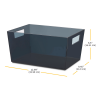 slide 2 of 9, Whitmor Acrylic Medium Tote Translucent Reflecting Pond Blue, 1 ct
