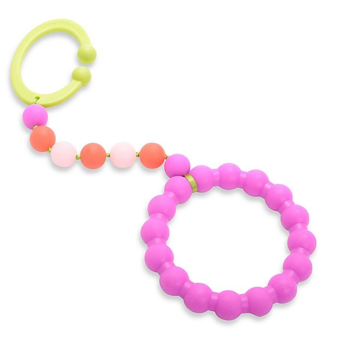 slide 1 of 3, Chewbeads Baby Gramercy Teether Stroller Toy - Pink, 1 ct