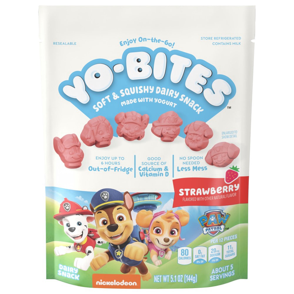 slide 1 of 2, Yo-Bites Paw Patrol Strawberry Soft & Squishy Dairy Snacks - 5.1 oz, 5.1 oz