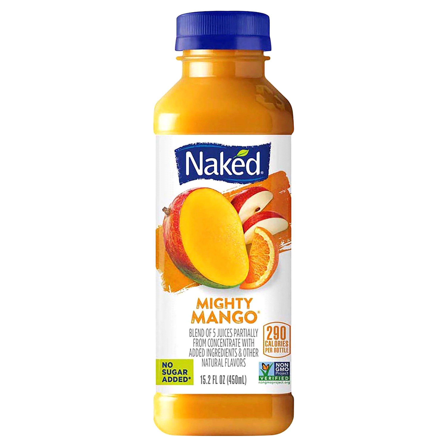 slide 1 of 1, Naked Juice Blend, Mighty Mango, 15.2 fl oz