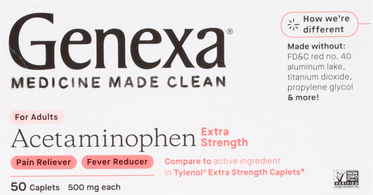 Genexa Acetaminophen Extra Strength Caplets 50 ct Shipt