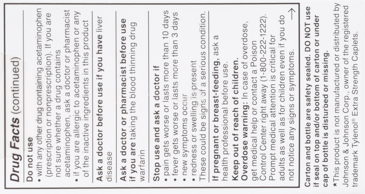 Genexa Acetaminophen Extra Strength Caplets 50 ct Shipt