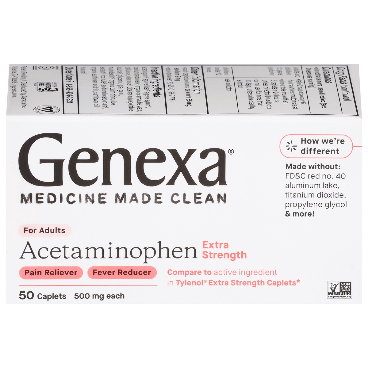Genexa Acetaminophen Extra Strength Caplets 50 ct Shipt