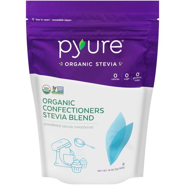 slide 1 of 1, Pyure Organic Confectioners Stevia Blend Powdered Stevia Sweetener, 16 oz