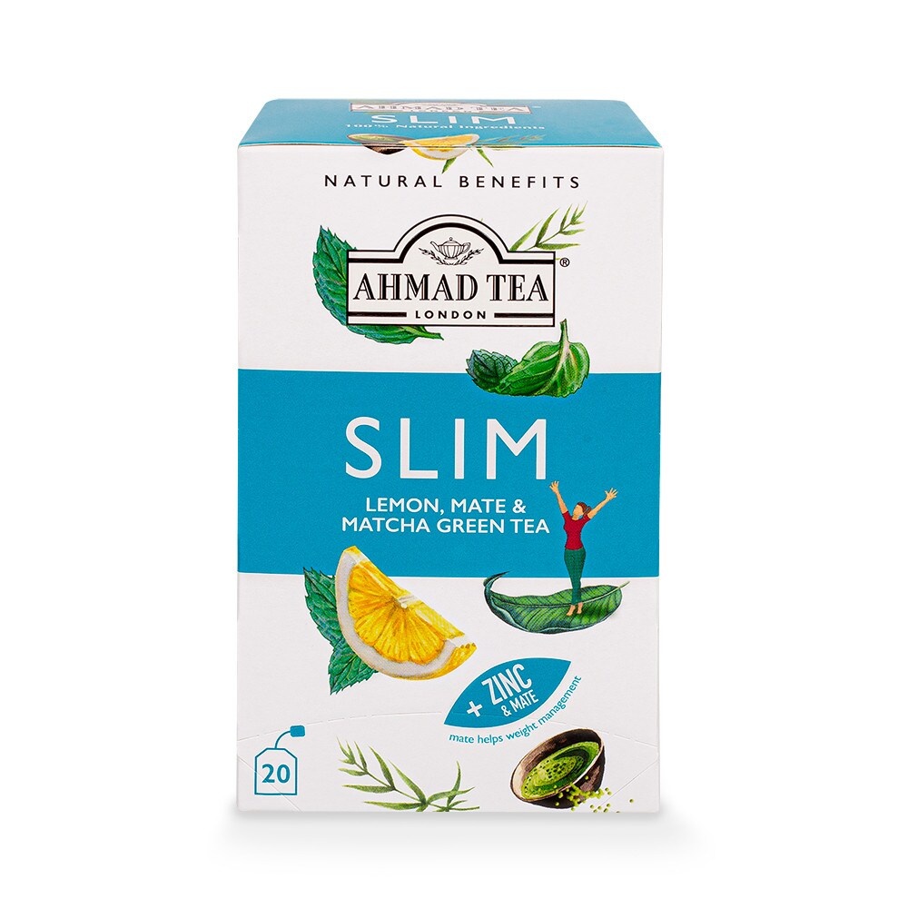 slide 1 of 1, Ahmad Tea Slim Tea Bags, 20 ct