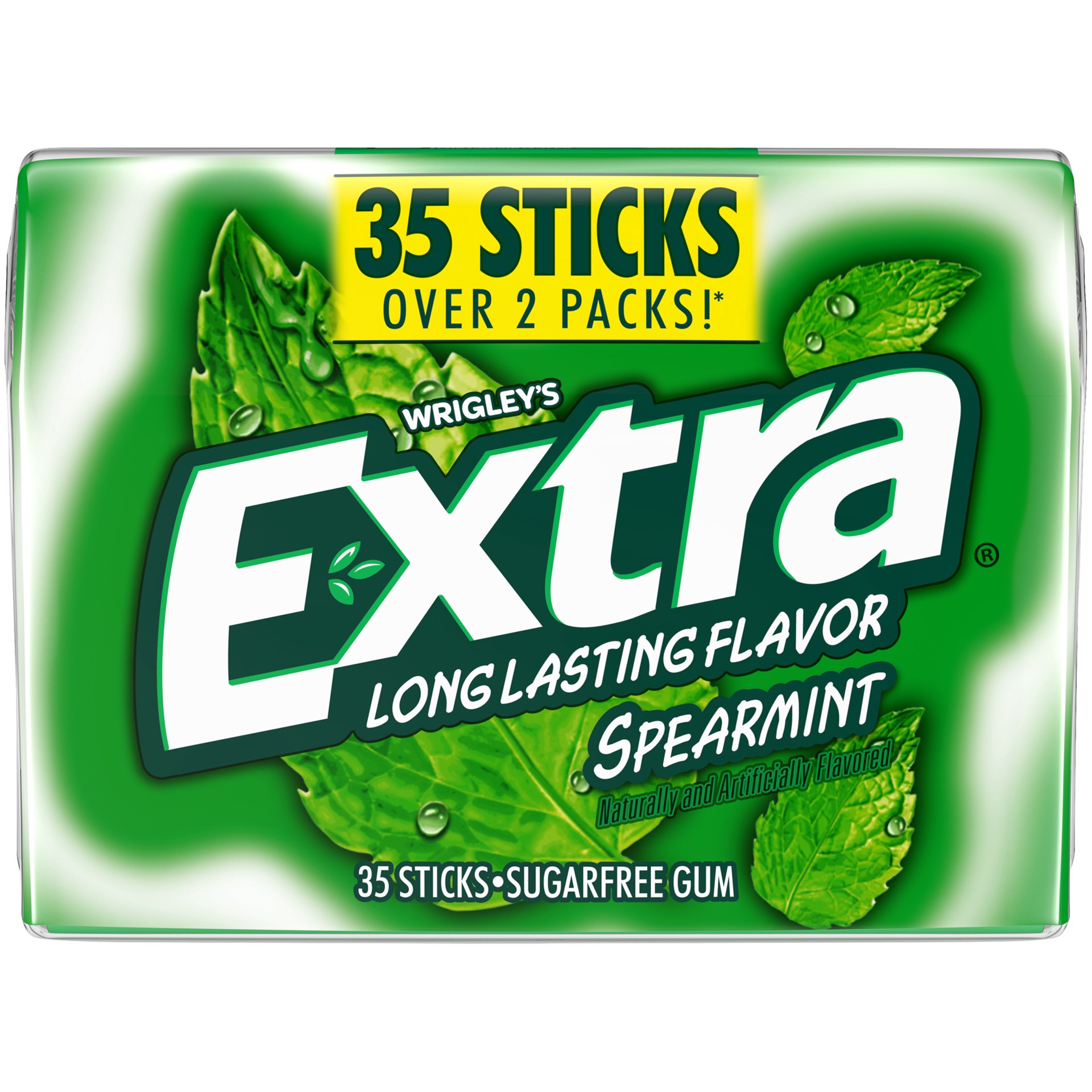 slide 1 of 8, EXTRA Gum Spearmint Sugar Free Chewing Gum Pack, 35 Ct Mega Pack, 35 ct