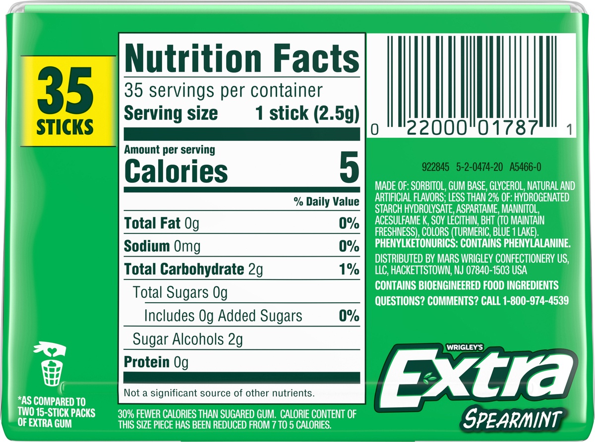 Extra Spearmint Sugarfree Gum 35 ct | Shipt