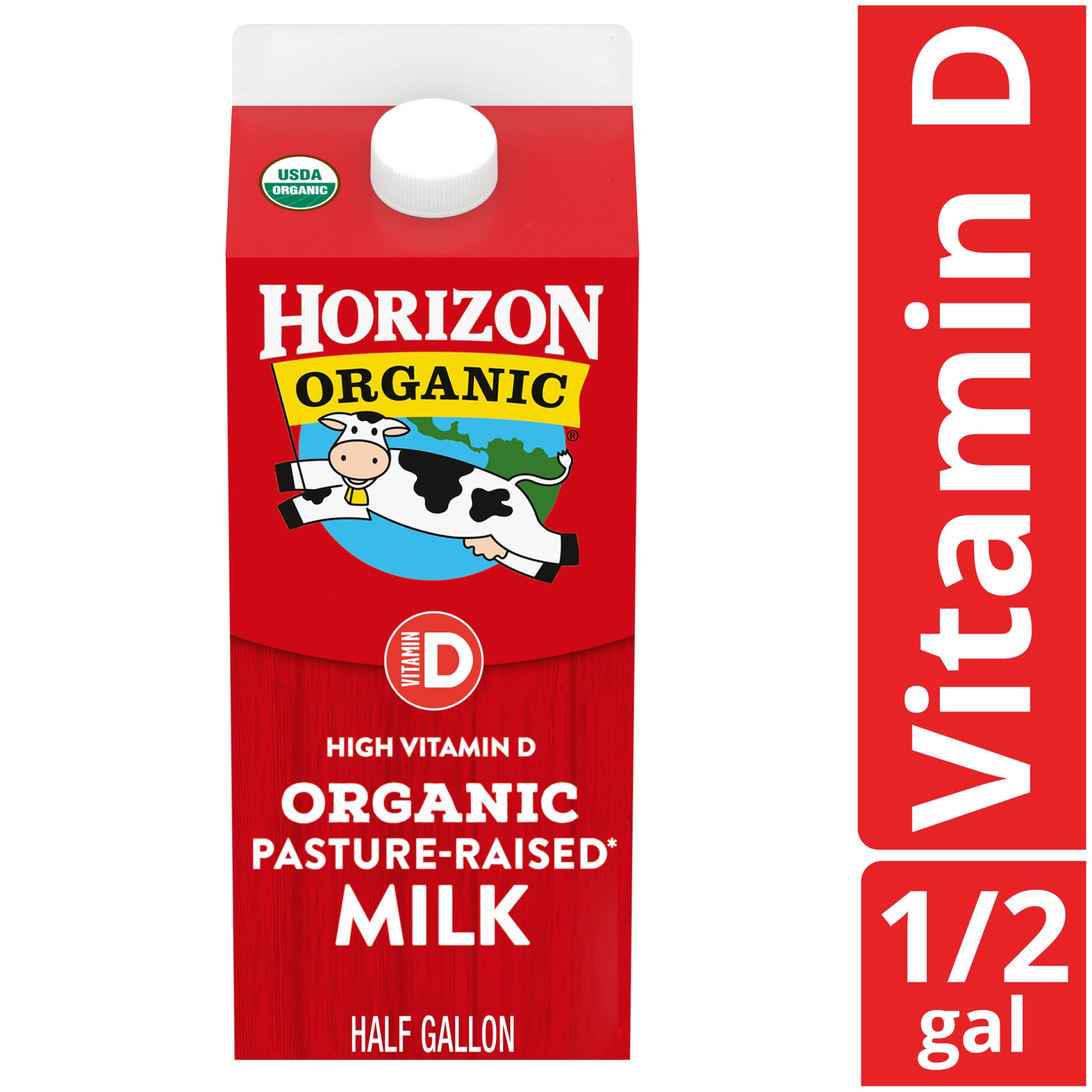 slide 1 of 7, Horizon Organic Whole High Vitamin D Milk, 64 fl oz