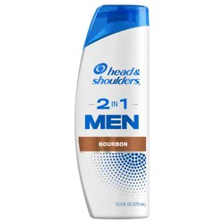 Head & Shoulders Mens 2 in 1 Dandruff Shampoo and Conditioner, Anti-Dandruff Treatment, Bourbon for Daily Use, Paraben Free, 12.5 oz