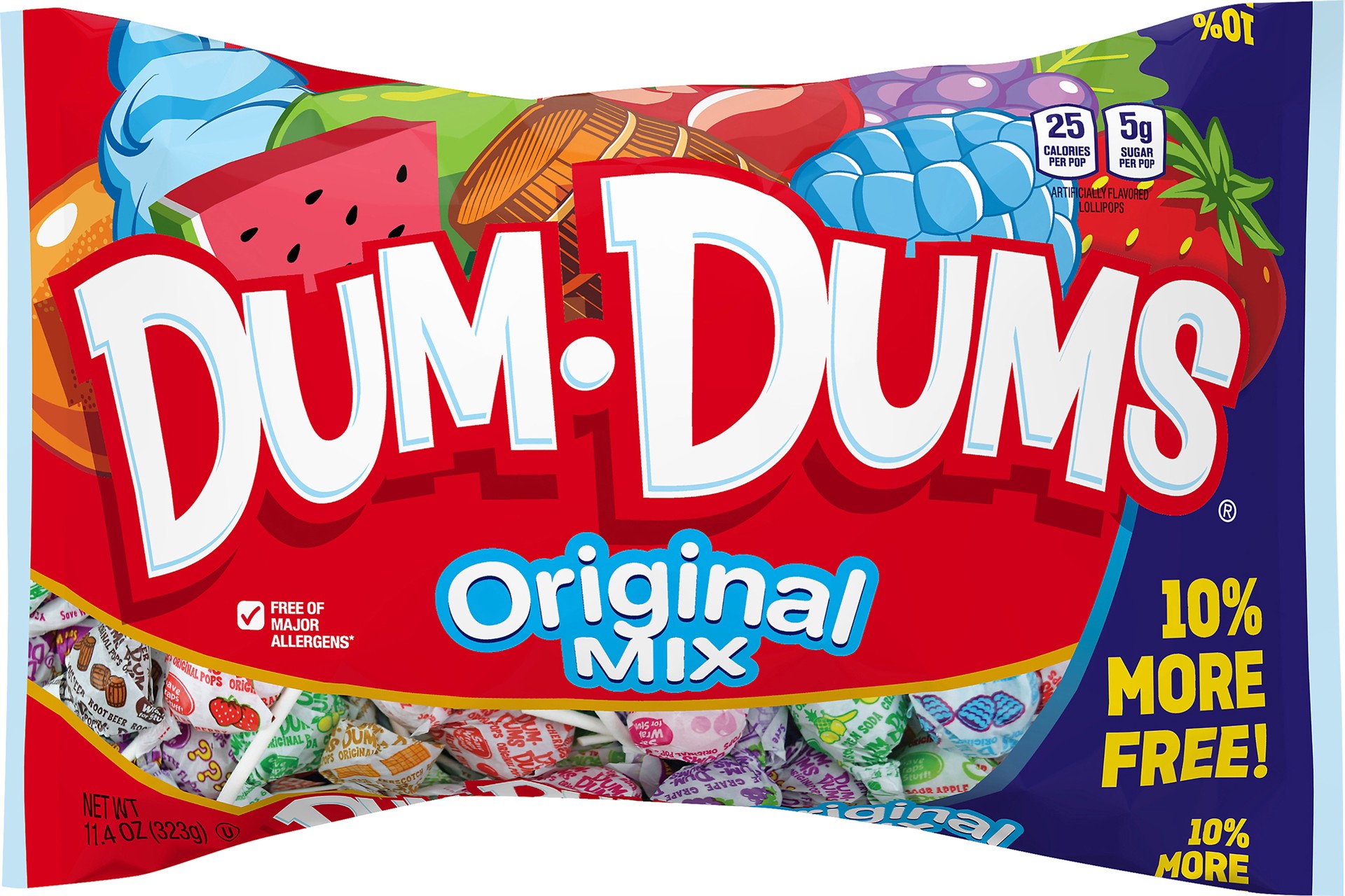 slide 1 of 1, Dum Dums Original Pops  , 11.4 oz