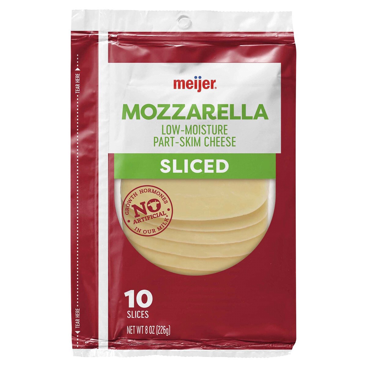 slide 1 of 5, Meijer Sliced Mozzarella Cheese, 8 oz