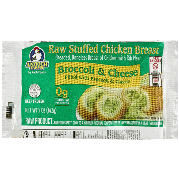 slide 1 of 1, Koch Foods Chicken Breast, Broccoli & Cheese, 5 oz