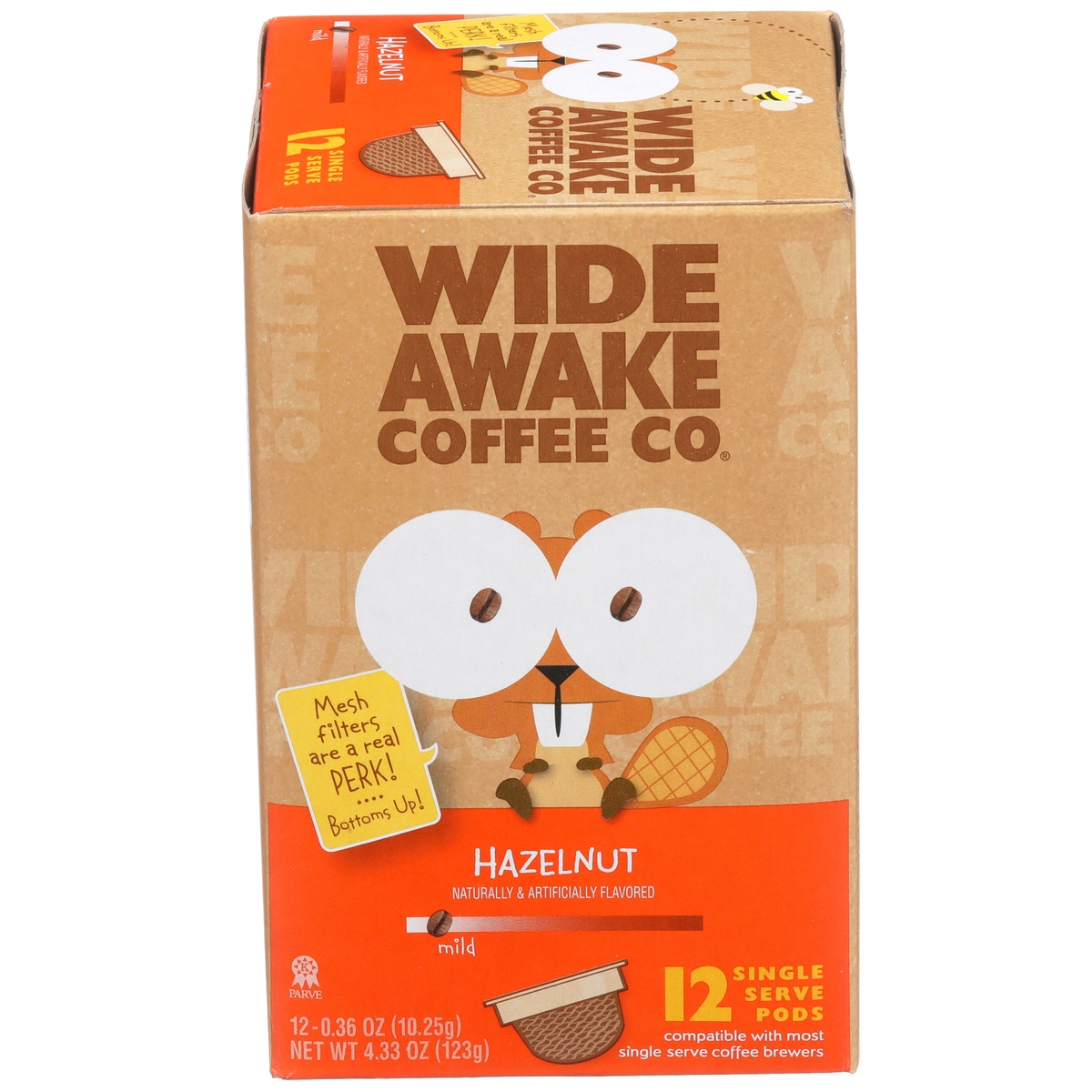 slide 1 of 6, Wide Awake Coffee Co. Mild Hazelnut Single Serve Cups, 4.33 oz