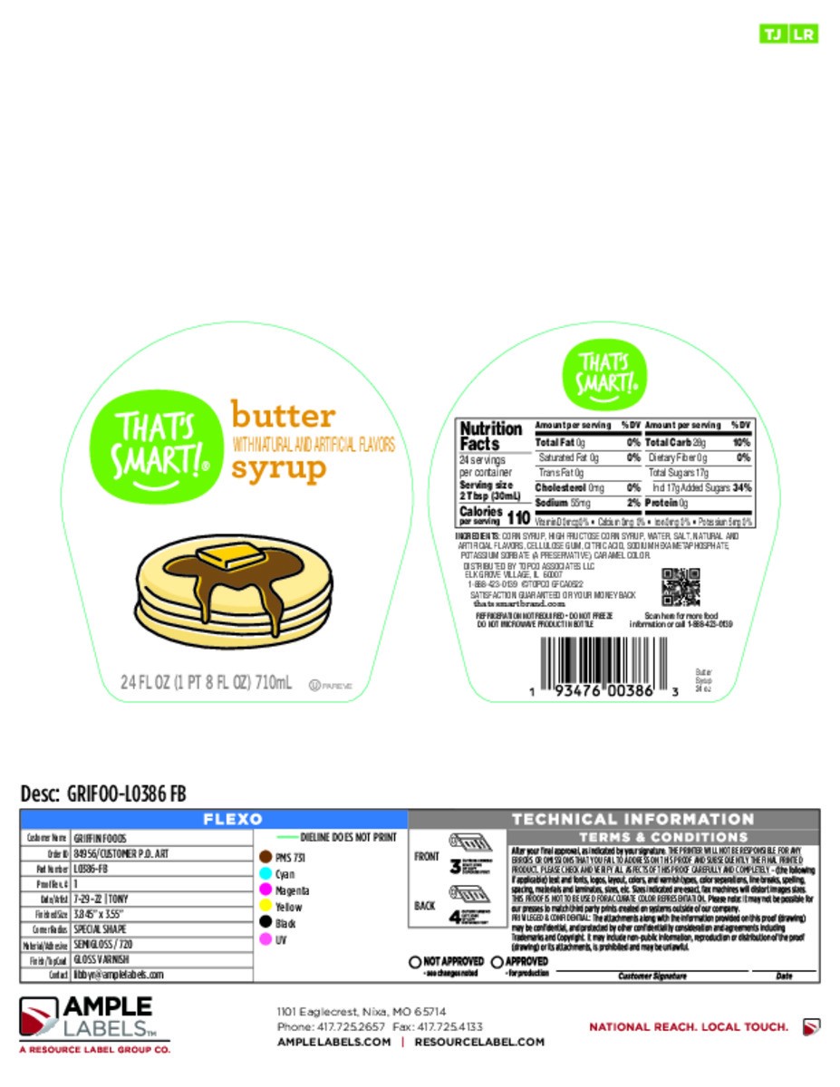 slide 15 of 16, That's Smart! Butter Syrup 24 fl oz, 24 fl oz