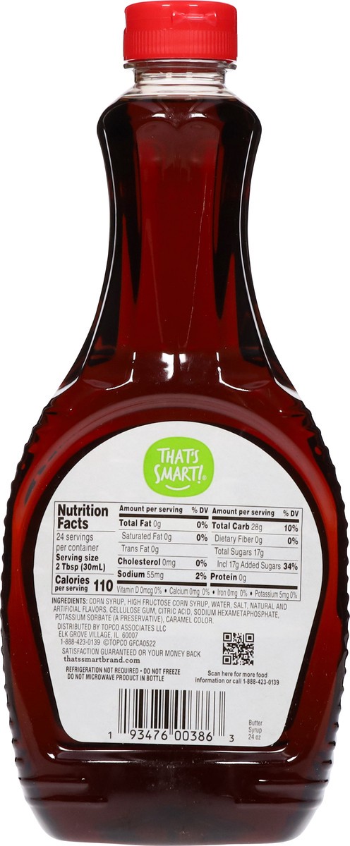 slide 2 of 16, That's Smart! Butter Syrup 24 fl oz, 24 fl oz