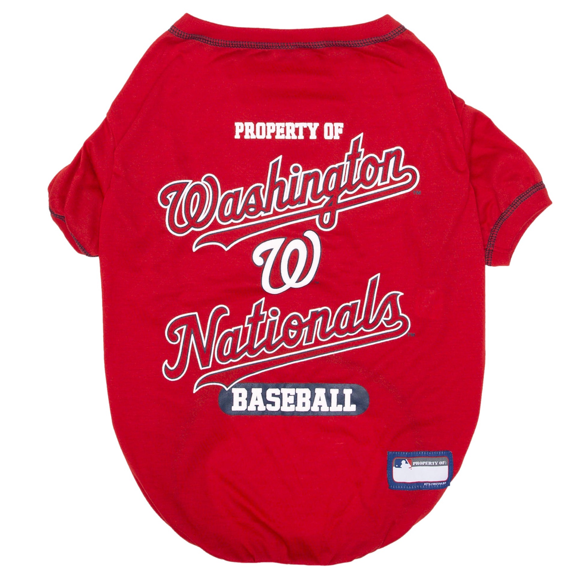 slide 1 of 1, Pets First Washington Nationals T-Shirt, LG