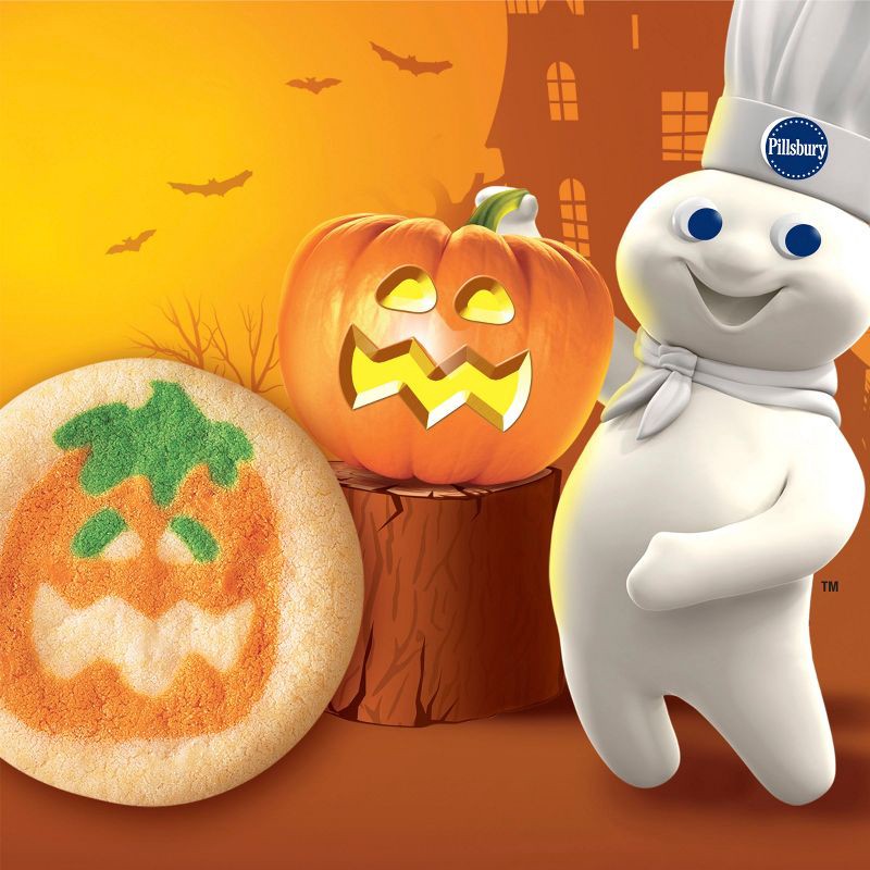 slide 7 of 9, Pillsbury Ready-to-Bake Pumpkin Shape Sugar Cookies Dough - 9.1oz/20ct - Halloween, 9.1 oz, 20 ct