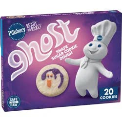 Pillsbury Ready-to-Bake Ghost Shape Sugar Cookies Dough - 9.1oz/20ct - Halloween