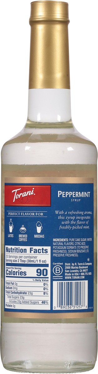 slide 8 of 13, Torani Syrup, Peppermint, 25.4 oz