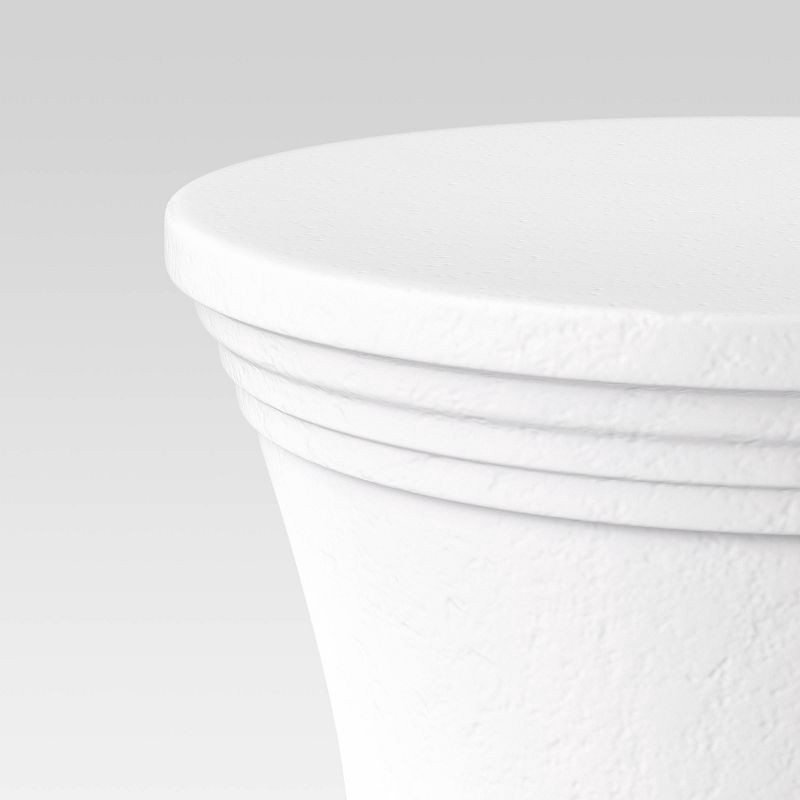 slide 3 of 3, Threshold designed w/Studio McGee White Faux Stone Patio Accent Table - Threshold™ designed with Studio McGee, 1 ct