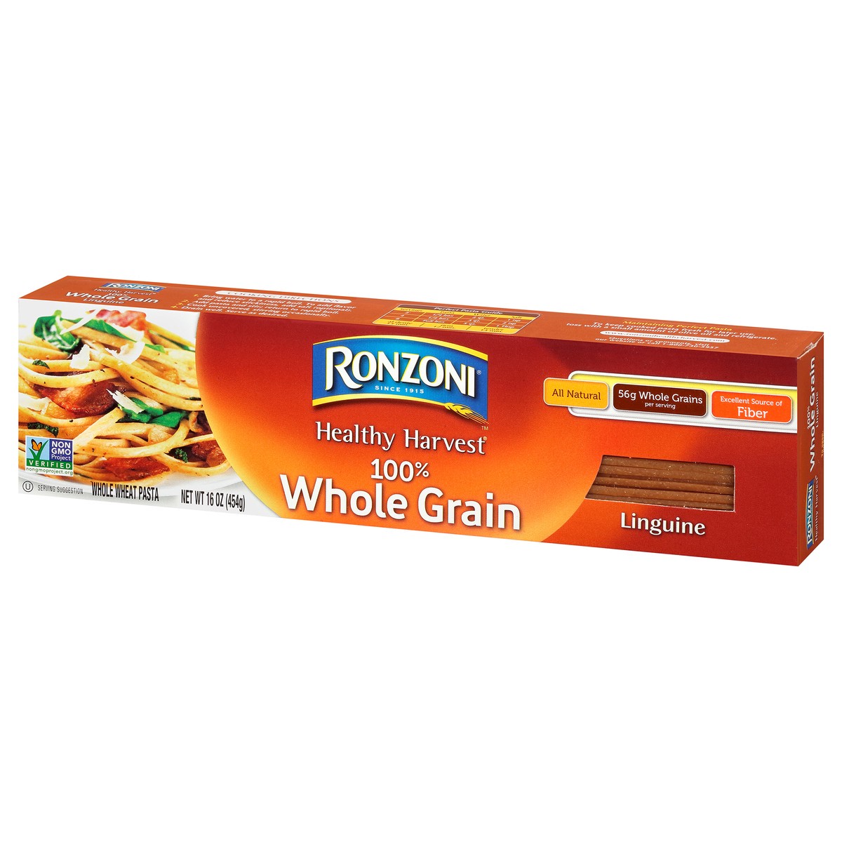 slide 3 of 7, Ronzoni Healthy Harvest Linguine Whole Grain Whole Wheat Pasta 16 oz, 16 oz