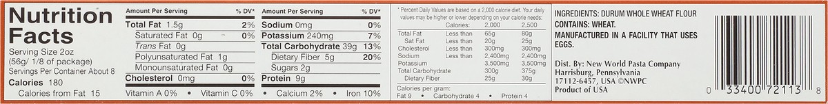 slide 4 of 7, Ronzoni Healthy Harvest Linguine Whole Grain Whole Wheat Pasta 16 oz, 16 oz