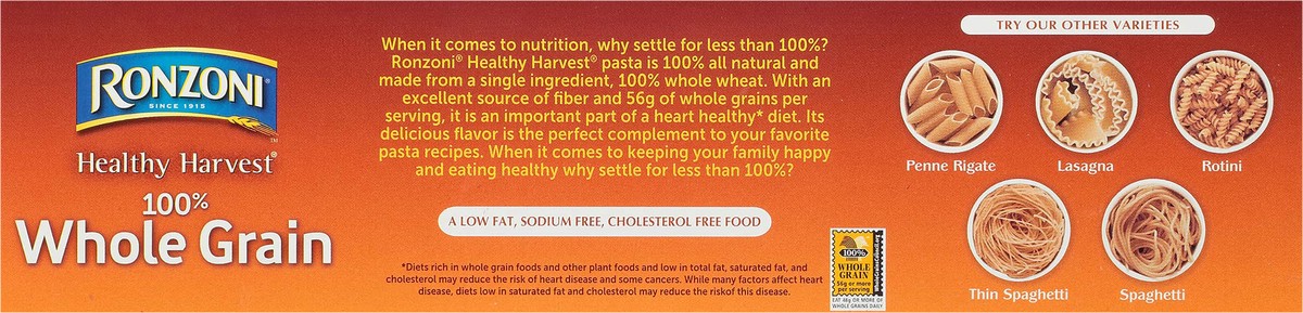 slide 5 of 7, Ronzoni Healthy Harvest Linguine Whole Grain Whole Wheat Pasta 16 oz, 16 oz