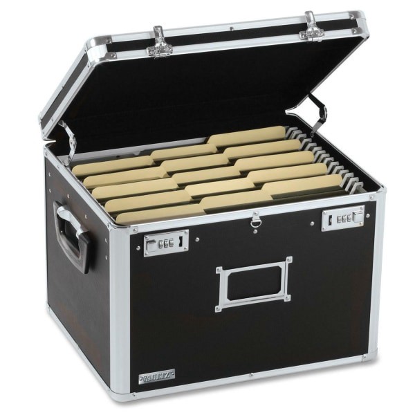 slide 2 of 2, Vaultz Locking Letter/Legal File Chest, Black, 12 3/8 in x 17 5/8 in x 14 in