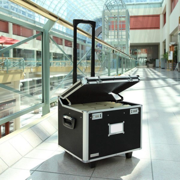 slide 2 of 3, Vaultz Locking Mobile File Chest, Letter/Legal, Black, 1 ct