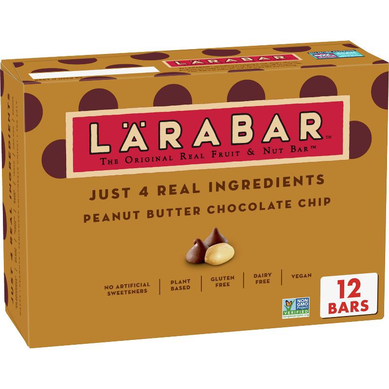 slide 1 of 6, Larabar Peanut Butter Chocolate Chip Protein Bar - 19.2oz/12ct, 19.2 oz, 12 ct