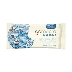 GoMacro Oatmeal Chocolate Chip MacroBar - 1ct/ 2.3oz: Organic, Vegan, 11g Protein