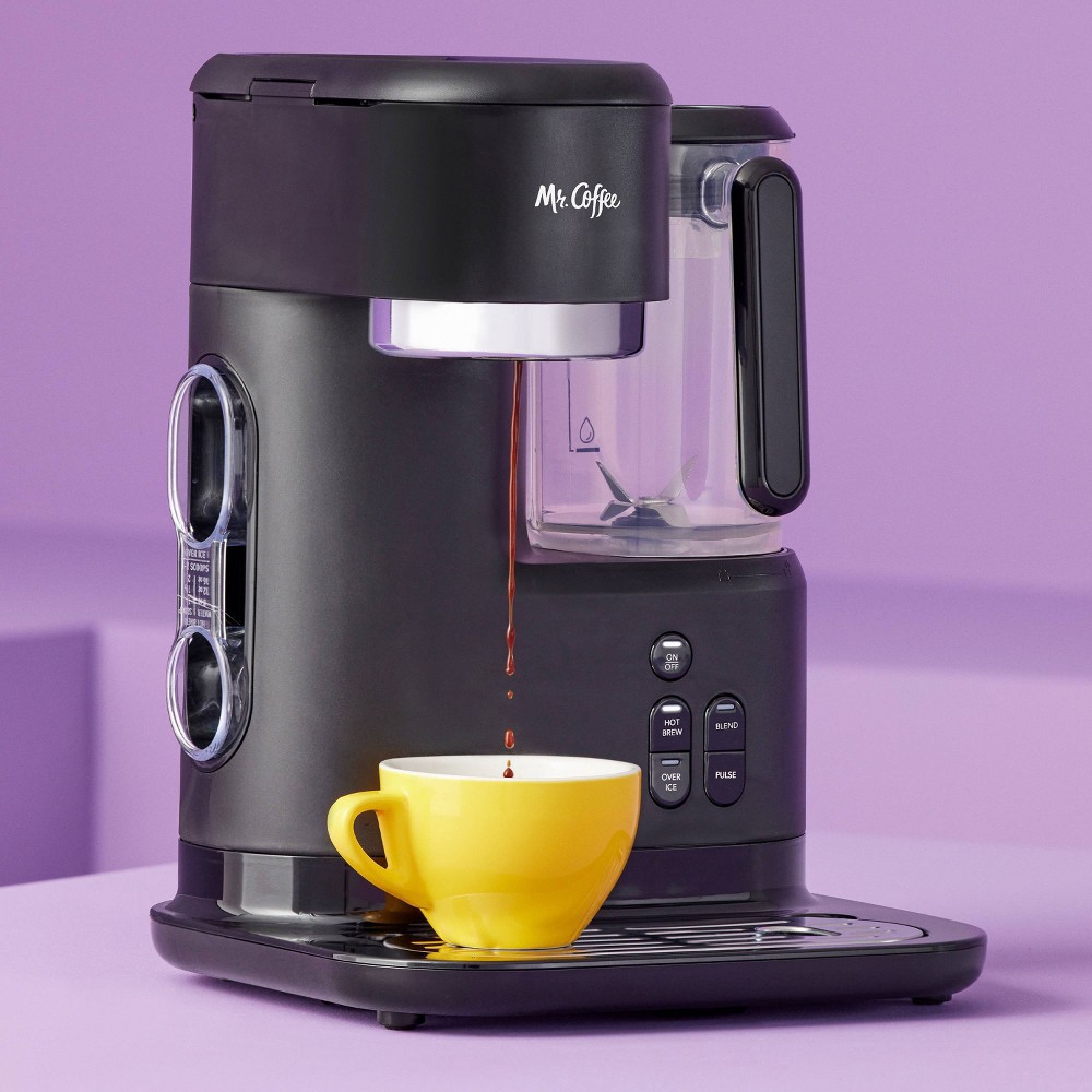 Mr. Coffee Frappe SingleServe Iced and Hot Coffee Maker/Blender with 2