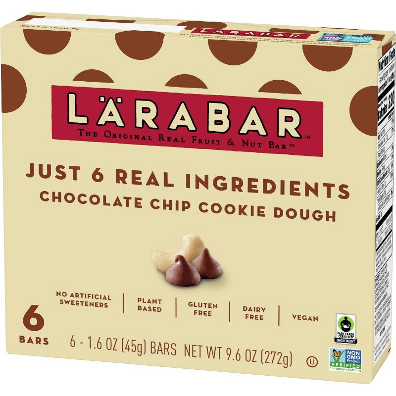 slide 3 of 14, Larabar Chocolate Chip Cookie Dough Protein Bar - 9.6oz/6ct, 9.6 oz, 6 ct