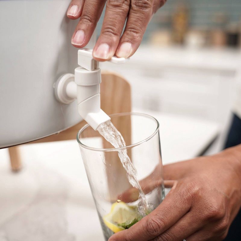 slide 6 of 8, Primo Water Countertop Water Dispenser: White Beverage Server for Cold Drinks, Dishwasher-Safe, 1-Year Warranty, 1 ct