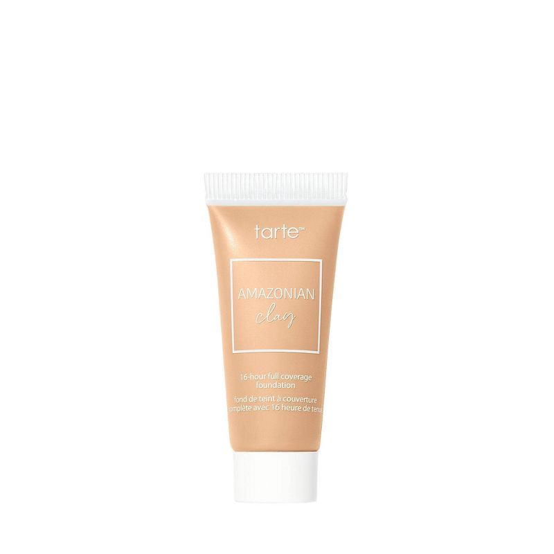 slide 1 of 9, tarte Travel-Size Amazonian Clay 16hrs Full Coverage Foundation - 32S Medium Sand - 0.5 fl oz - Ulta Beauty, 0.5 fl oz