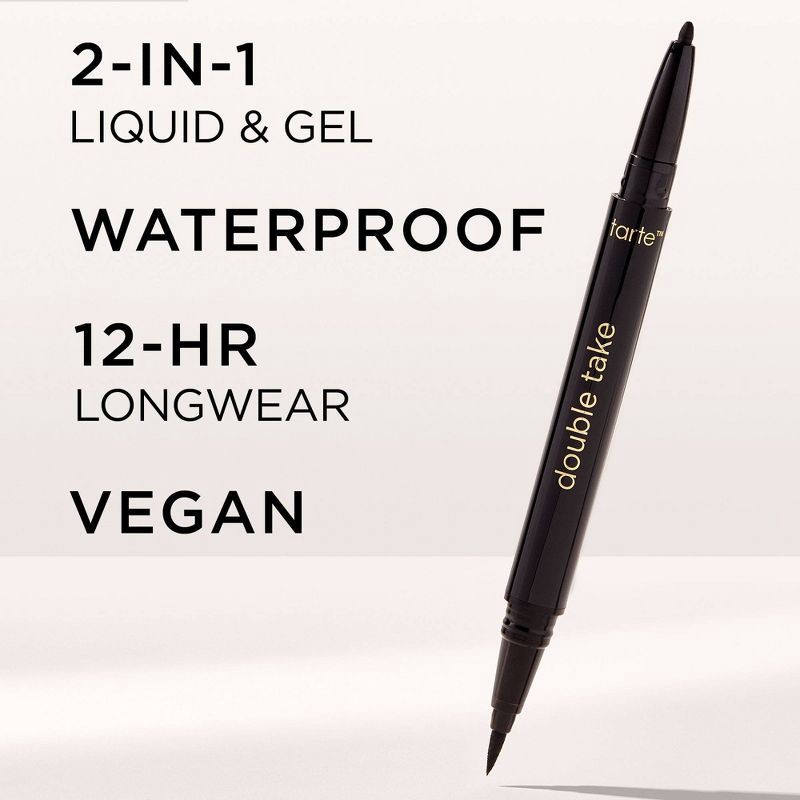 slide 6 of 7, tarte Double Take Liquid & Gel Vegan Eyeliner - 0.02oz - Ulta Beauty, 0.02 oz