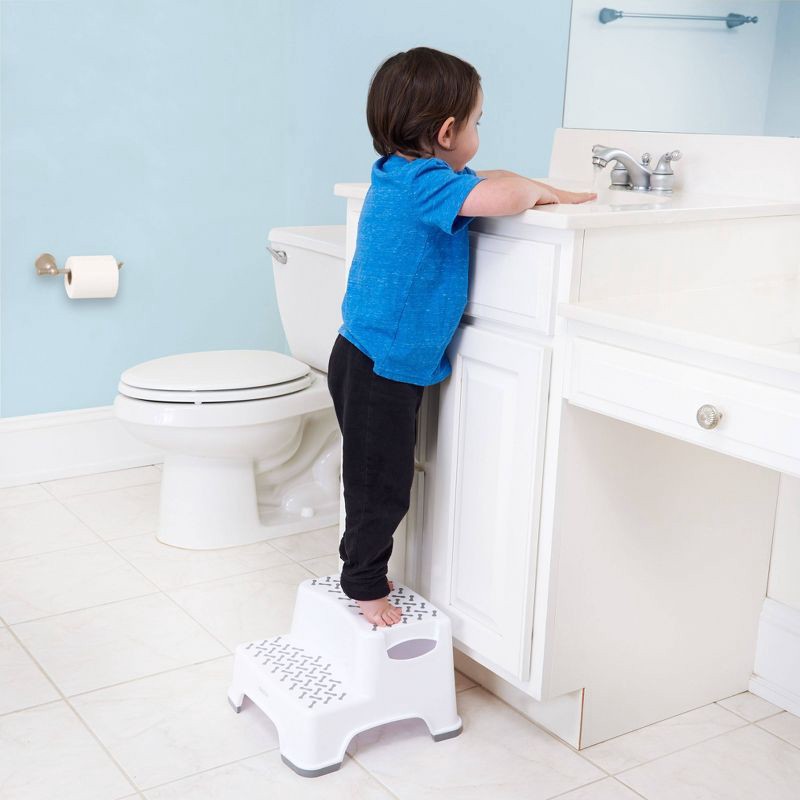 slide 6 of 6, Playtex Transitions 2-Tier Step Stool - White, 1 ct