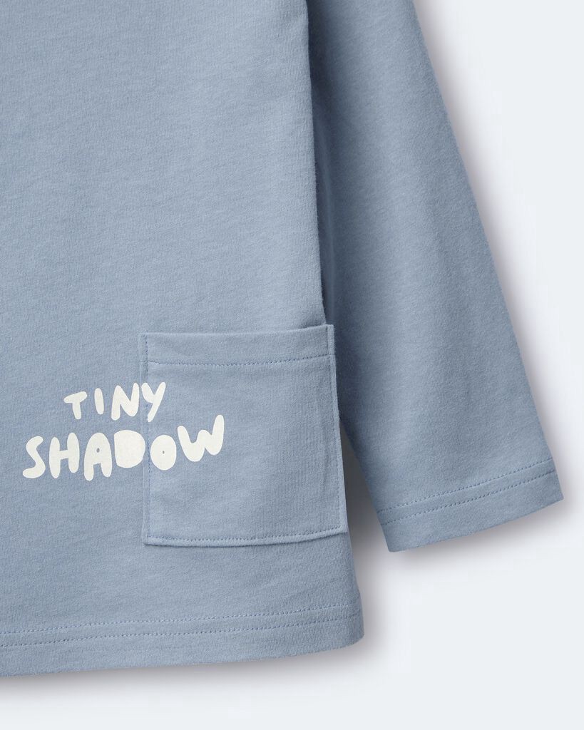 slide 2 of 7, Otteravenue Toddler 'Tiny Shadow' Long-Sleeve Pocket Graphic Tee - Blue Blue 4T, 1 ct