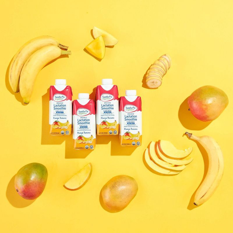 slide 12 of 16, Sweetie Pie Organics Mango Banana Lactation Smoothie - 11.1 fl oz/4pk, 11.1 fl oz, 4 ct