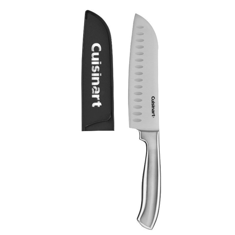 slide 1 of 4, Cuisinart Classic 7" Stainless Steel Santoku Knife with Blade Guard - C77SS-7SAN2: High Carbon, Comfort-Grip, Rust-Resistant, 1 ct