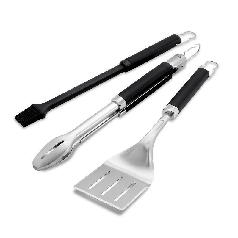 slide 2 of 8, Weber 3pc Precision Grill Tool Set Black, 3 ct