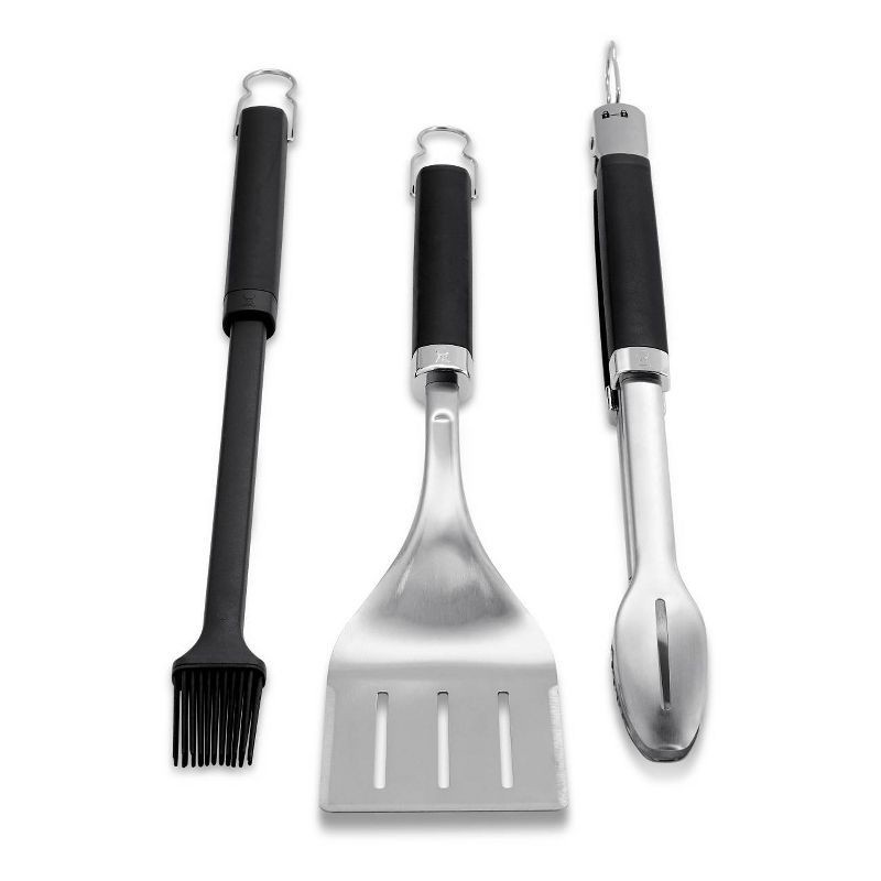 slide 3 of 8, Weber 3pc Precision Grill Tool Set Black, 3 ct