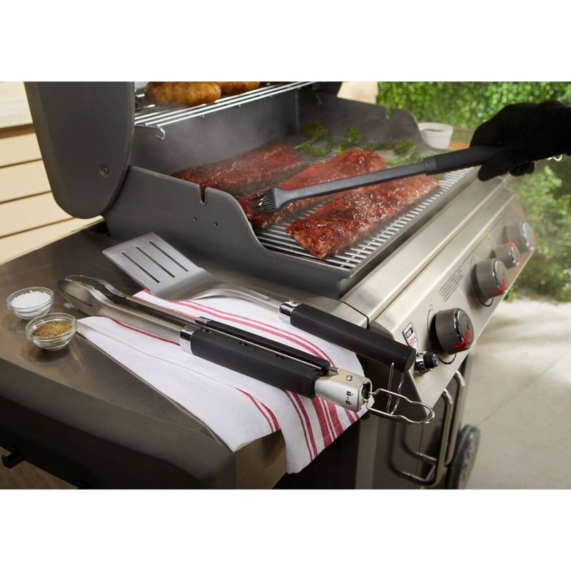 slide 7 of 8, Weber 3pc Precision Grill Tool Set Black, 3 ct