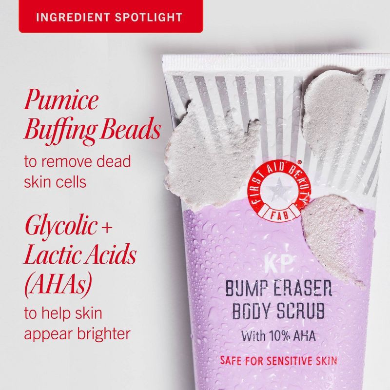 slide 5 of 13, FIRST AID BEAUTY KP Bump Eraser Exfoliating Body Scrub for Sensitive to Normal Skin, Fragrance-Free - 2oz - Ulta Beauty, 2 oz
