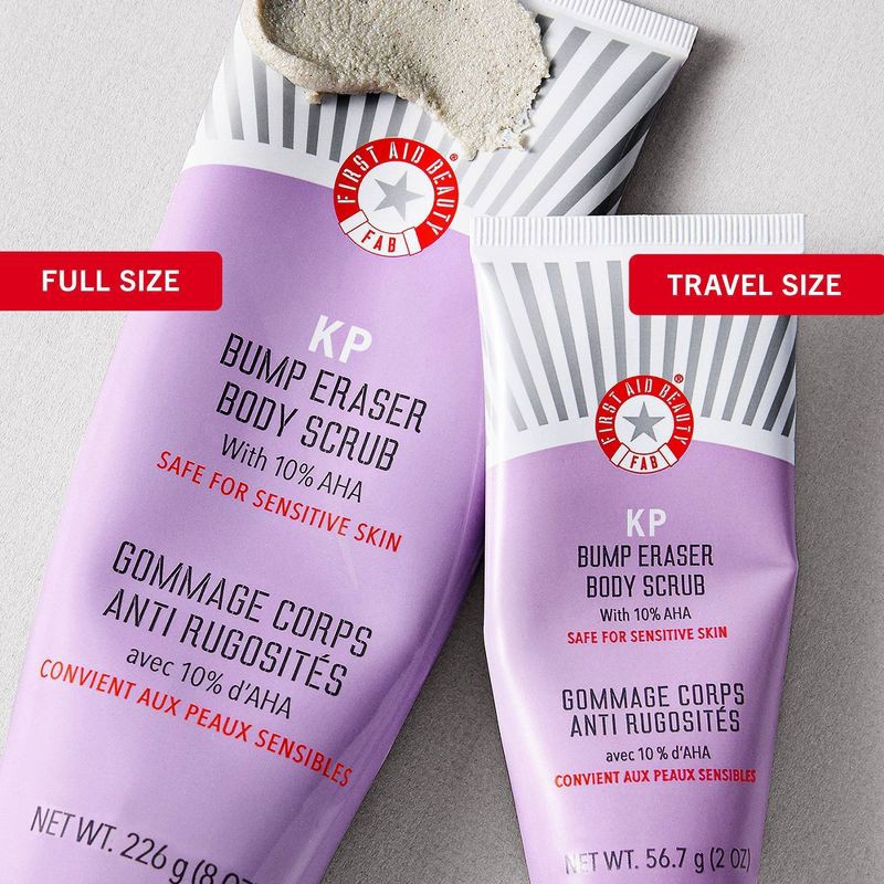 slide 10 of 13, FIRST AID BEAUTY KP Bump Eraser Exfoliating Body Scrub for Sensitive to Normal Skin, Fragrance-Free - 2oz - Ulta Beauty, 2 oz